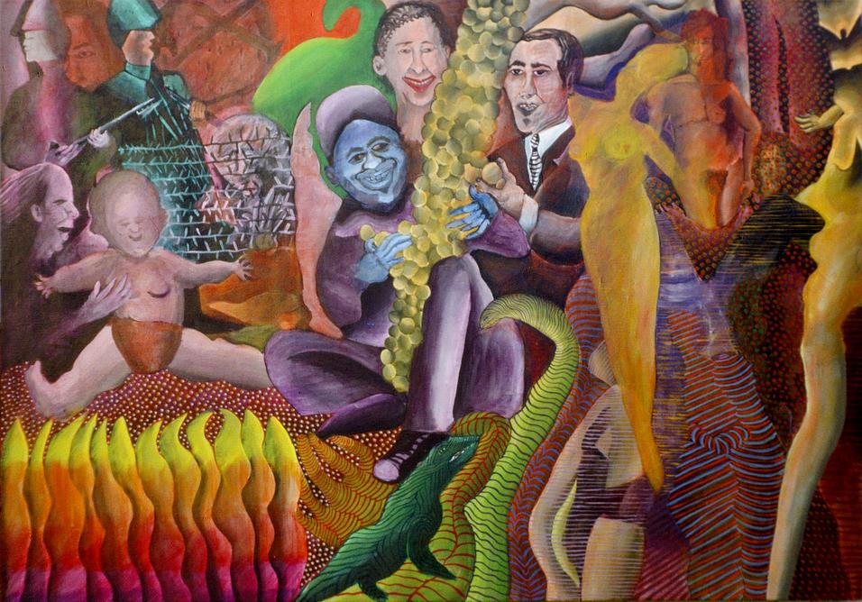 Autobio of a Red Diaper Baby, painted 1987 by Henry Sultan