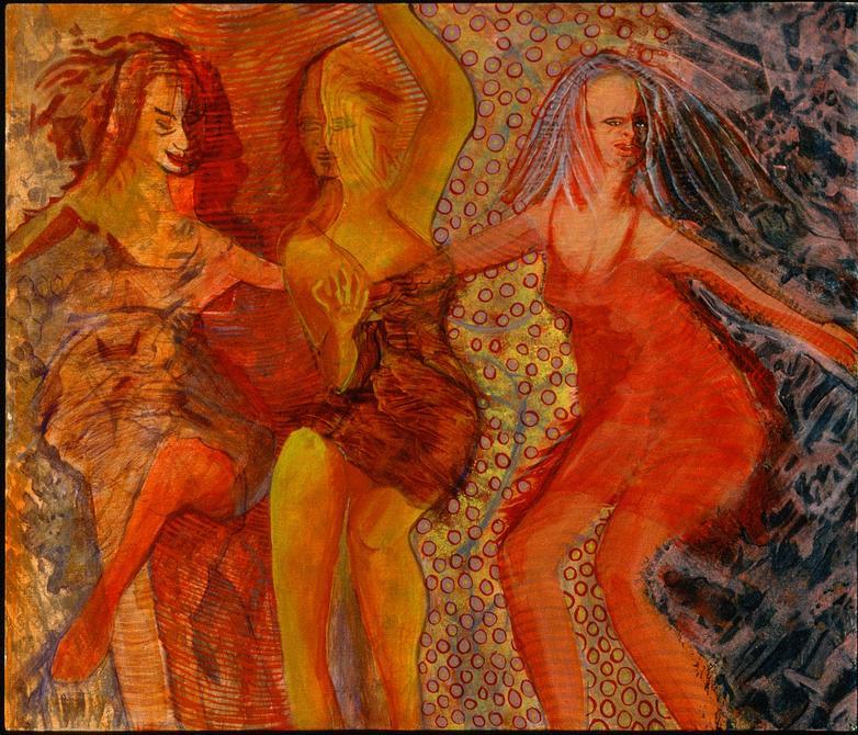 'Carnaval Three Graces' painted 1991 by Henry Sultan.
