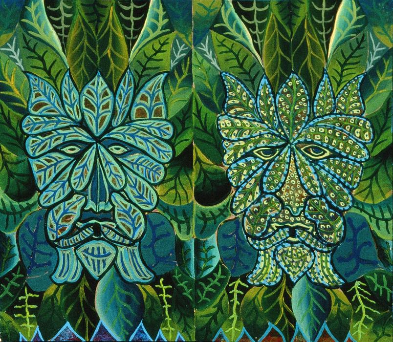 Double Green Man, painted by Henry Sultan.