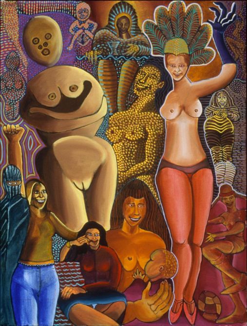 'GoddessWorship' painted 2003 by Henry Sultan.