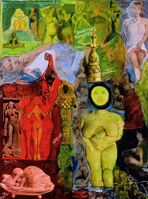 'Goddesses Revisited' painted by Henry Sultan.