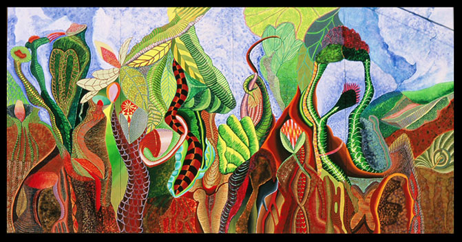 RAINFOREST OF THE MIND, 1993 mural by Henry Sultan