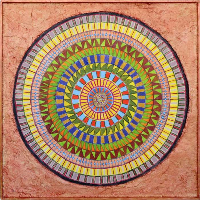 Autumnal Flower Mandala, painted by Henry Sultan. Click to enlarge.