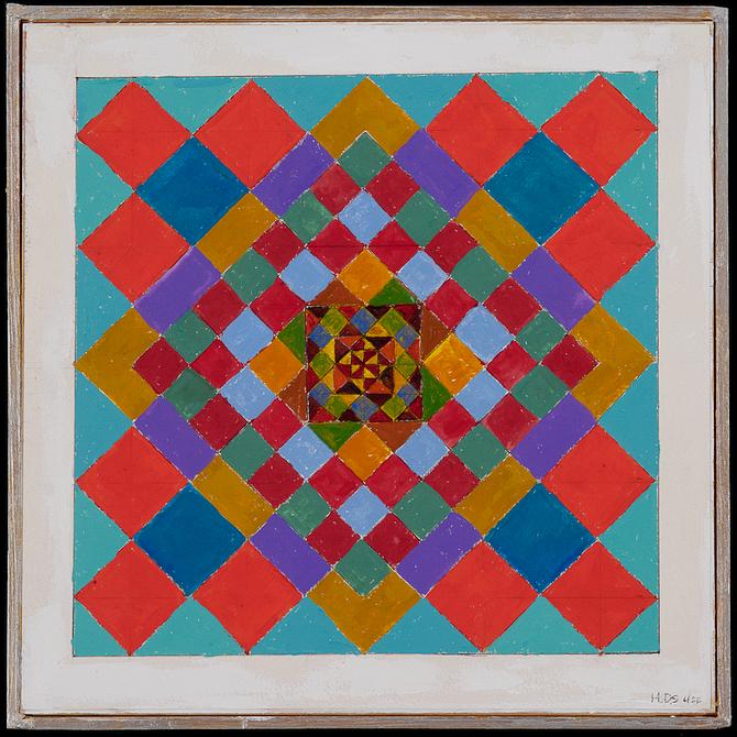 Diamond Grid #1, painted by Henry Sultan. Click to enlarge.