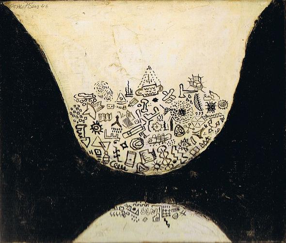 The Crowded Mind / The Void'', 1946, painted by Forrest Bess.