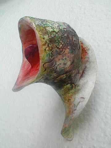 fishy sculpture with tongue