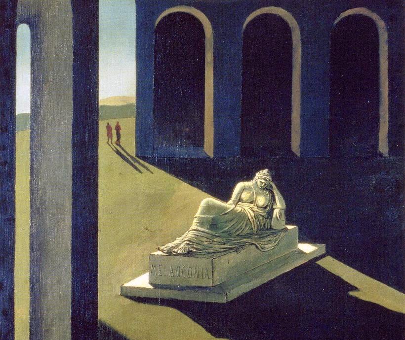 Melancholia or Melanconia by Giorgio de Chirico. Click to enlarge.