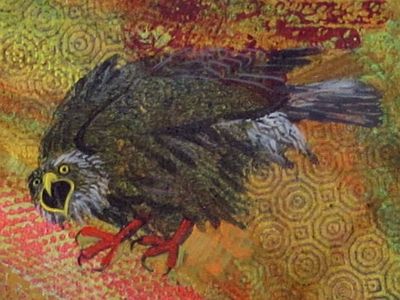 Eagle: detail of painting 'Clotho and the Pool of Dreams', by Jenny Badger Sultan.