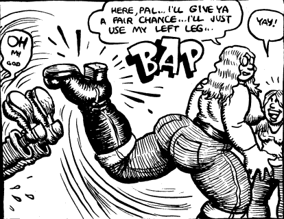 Panel from R.Crumb versus the Sisterhood, R. Crumb, 1973