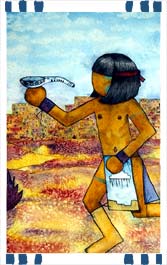 The Boy of Jars (Page of Cups) in The Tarot, by Neely Stewart, at Sandraven Gallery