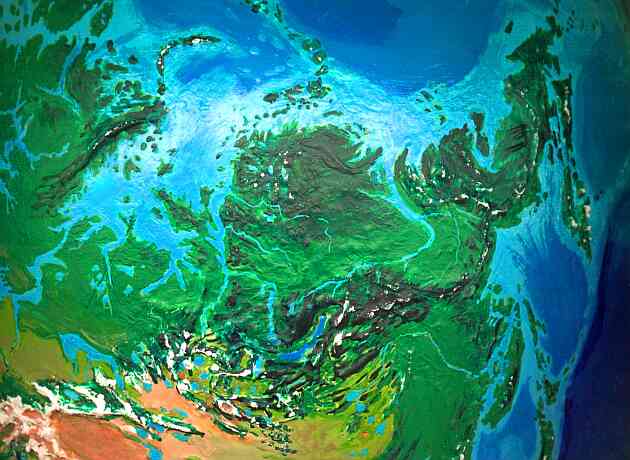 Orbital photo of Dubia, a possible future Earth. Siberia, the world's breadbasket.