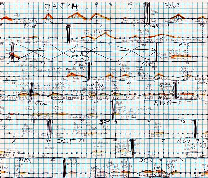 Attacks of fever in 2014; chart by Wayan.