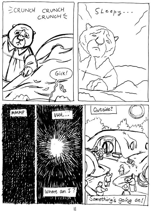 'I Dream of Me' by Linda Medley; comics rough, page 11