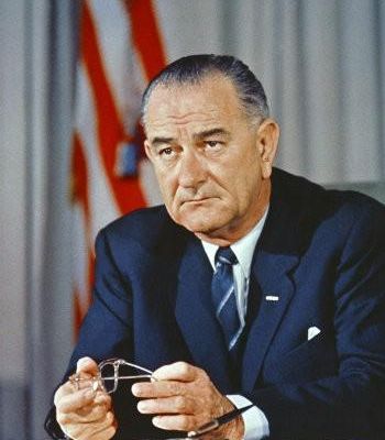 Lyndon Baines Johnson looking tired.