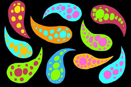 Psychedelic paisley pattern. Dream sketch by Wayan.