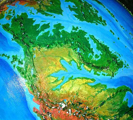 Orbital photo of northern Continent 3 on Pegasia, an Earthlike moon.