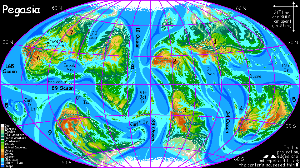 Map of Pegasia, a world-building experiment. Click a feature to go there.