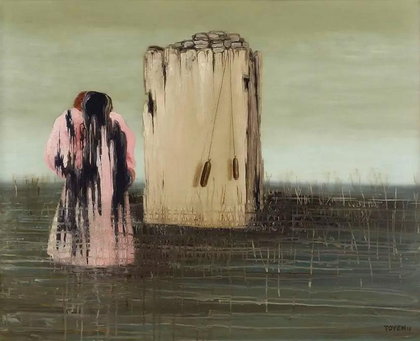 'Sen', Dream; painted 1937 by Toyen. Click to enlarge.