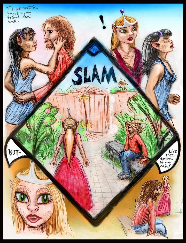 P.14 of 'Slaves Don't Dance', a dream-comic by Wayan. Click to enlarge.
