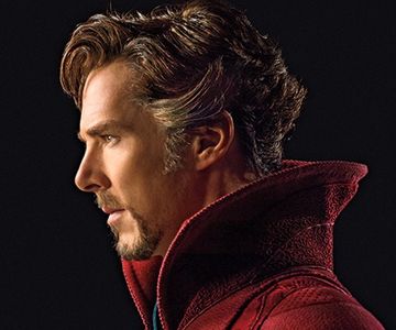 Doctor Strange and his symbiotic red robe; recent film version.