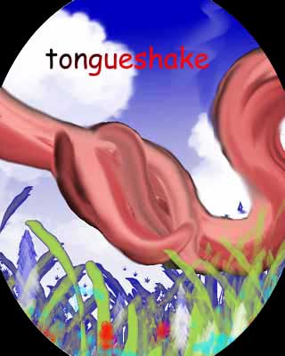 Wingbok, intelligent winged antelope, greet by shaking tongues--forked and half a meter long, these function as hands.