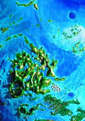 Orbital view of Alpha, on Venus, after terraforming.