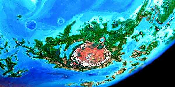 Orbital photo of West Lada, on Venus, after terraforming. Click to enlarge.