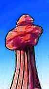 Sketch of a redrock hoodoo in New Mexico.