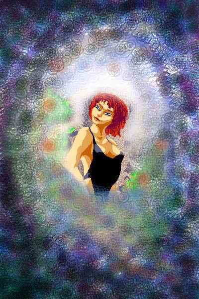 Portrait of a hot redhead I meet on a future Earth.